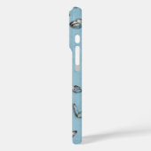Étui iPhone Papillon Bleu Clair - Housse esthétiqu (Verso / Gauche)