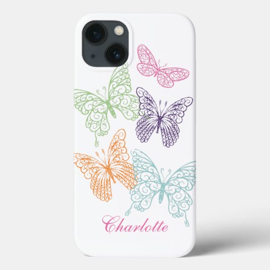 Étui iPhone papillon personnalisable (Verso)