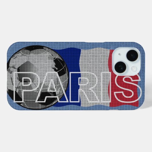Étui iPhone Paris World Soccer (Verso (horizontal))