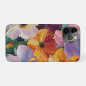 Étui iPhone peinture florale vibrante à impasto (Dos (Horizontal))