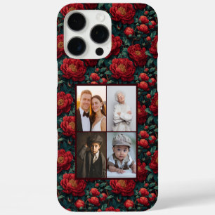 Étui iPhone personnalisable avec pivoines luxueuse