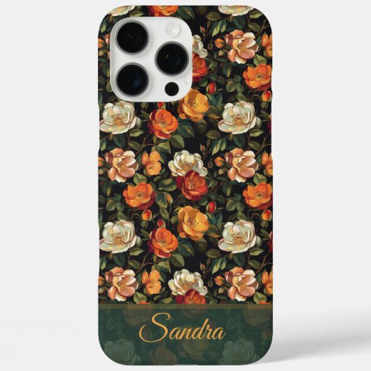 Étui Iphone Personnalisable Nom Rose Luxueuse (Verso)