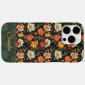 Étui Iphone Personnalisable Nom Rose Luxueuse (Verso (horizontal))