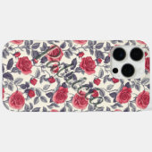 Étui iPhone personnalisé avec nom Rose pour protec (Verso (horizontal))