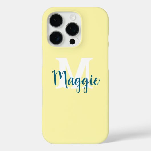 Étui iPhone personnalisé minimaliste avec monogram (Verso)