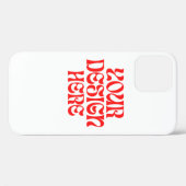 Étui iPhone personnalisé pour anniversaire Créer u (Verso (horizontal))
