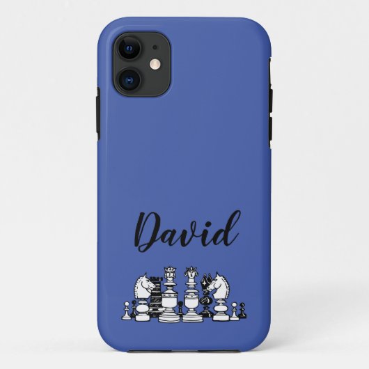 Étui iPhone personnalisé sur le thème d'échecs (Dos)