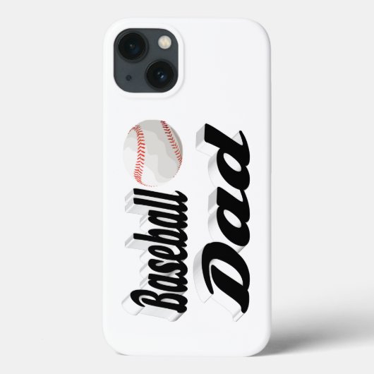 Étui iPhone pour papa de baseball (Verso)