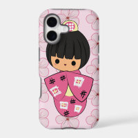 Étui iPhone pour poupée Kawaii Kokeshi