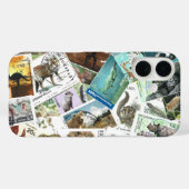 Étui iPhone pour timbres-poste d'animaux (Verso (horizontal))