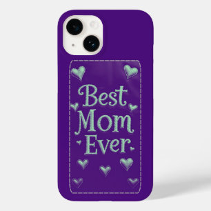 Étui iPhone Purple Hearts Best Mom Ever