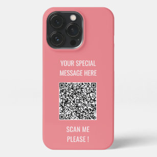 Etui iPhone 13 Pro QR Code Ajouter un message spécial Romantic Surpri