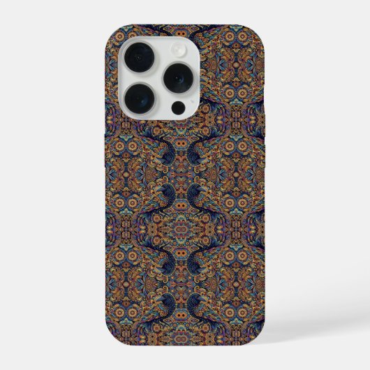 Étui iPhone Raven Batik Multicolore Vibrant (Verso)