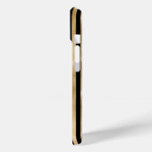 Étui iPhone rayé or et noir (Verso / Gauche)