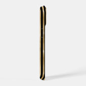 Étui iPhone rayé or et noir (Côté droit)