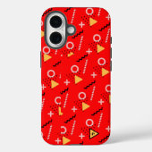 Étui iPhone Red Memphis Monogram Case-Mate (Verso)