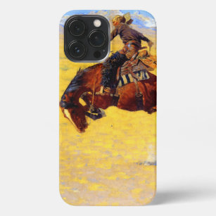 Etui iPhone 13 Pro Max Remington Old West Horse et Cowboy