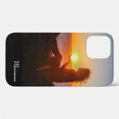 Étui iPhone résistant avec photo mignonne et nom p (Verso (horizontal))