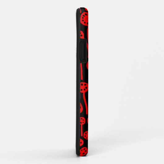 Étui iPhone Rouge sur Noir 090512 (Dos/Droite)