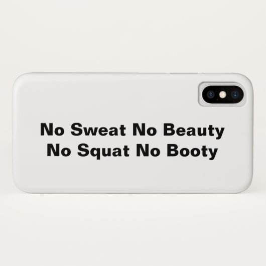Étui iPhone Sans sueur pas de beauté Sans squat pa (Dos (Horizontal))