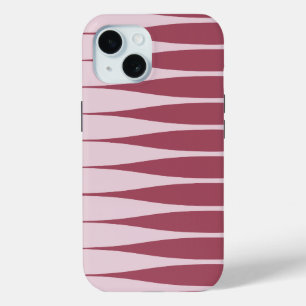Étui iPhone Striation Rose et Vin