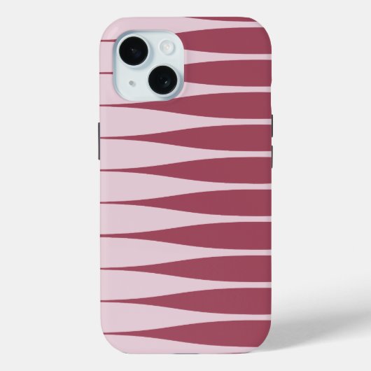 Étui iPhone Striation Rose et Vin (Verso)