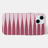 Étui iPhone Striation Rose et Vin (Verso (horizontal))
