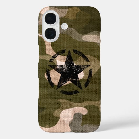 Étui iPhone style Star on Burlap (Verso)