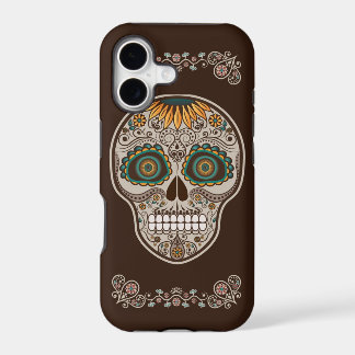 Étui iPhone Sunflower Sugar Skull Jour des Morts