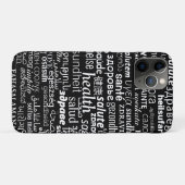 Étui iPhone Texte de Santé Multilingue Vos Couleur (Dos (Horizontal))