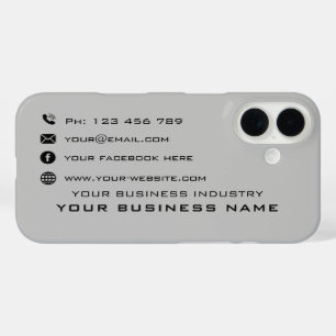 Étui iPhone Texte Nom de Votre Entreprise Marqué