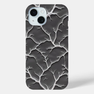 Étui iPhone Texture Branche Grise Style Minimalist