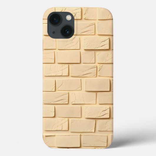 Étui iPhone texture brique beige Style Urbain (Verso)