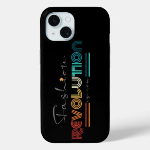 Étui iPhone typographique rétro Fashion Revolution