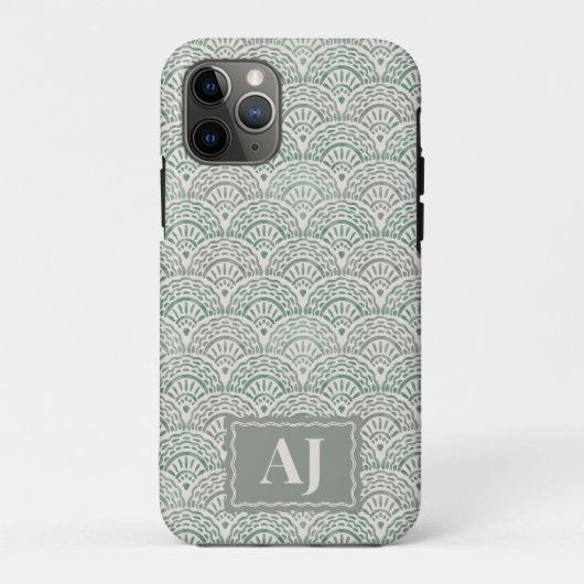 Étui iPhone Vagues Océaniques Crantées avec Initia (Dos)
