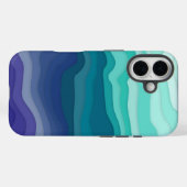 Étui iPhone Vagues Superposées | Brise Océanique (Verso (horizontal))