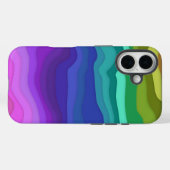 Étui iPhone Vagues Superposées | Coloré (Verso (horizontal))