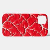 Étui iPhone Veine Rouge Profond avec Texture Organ (Verso (horizontal))