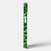 Étui iPhone vert foncé à motif de veine (Verso / Droite)
