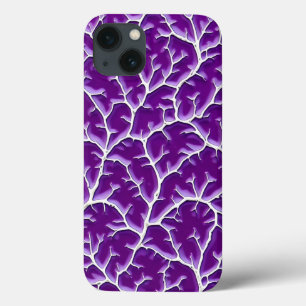 Étui iPhone violet brillant de style veineux organ