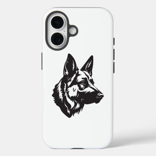 Étui iPhone visage de Berger Allemand (Verso)