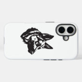 Étui iPhone visage de Berger Allemand (Verso (horizontal))