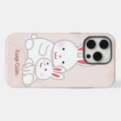 Étui 'Keep Calm' Bunny pour iPhone 15 Pro Max (Verso Horizontal)