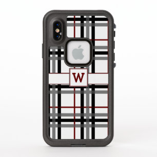 Étui Lifeproof à carreaux noir blanc et rouge
