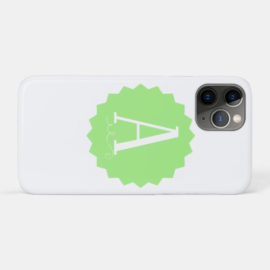 Étui Lime Green Initial pour iPhone 11 Pro (Dos (Horizontal))