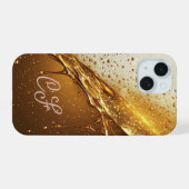 💛 Étui Luxe Gold Flow Glittering Liquid Drip ✨📱 (Verso Horizontal)