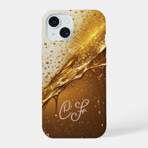 💛 Étui Luxe Gold Flow Glittering Liquid Drip ✨📱