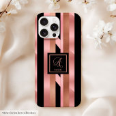 Étui luxe iPhone 14 Rose Gold Noir Tendance