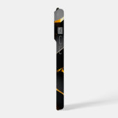 Étui Luxe iPhone 16 Fracture Or Noir (Côté gauche)