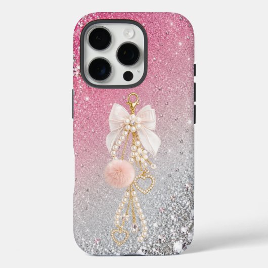 Étui Luxueux Arc Perle iPhone 16 Pro Esthétique (Verso)